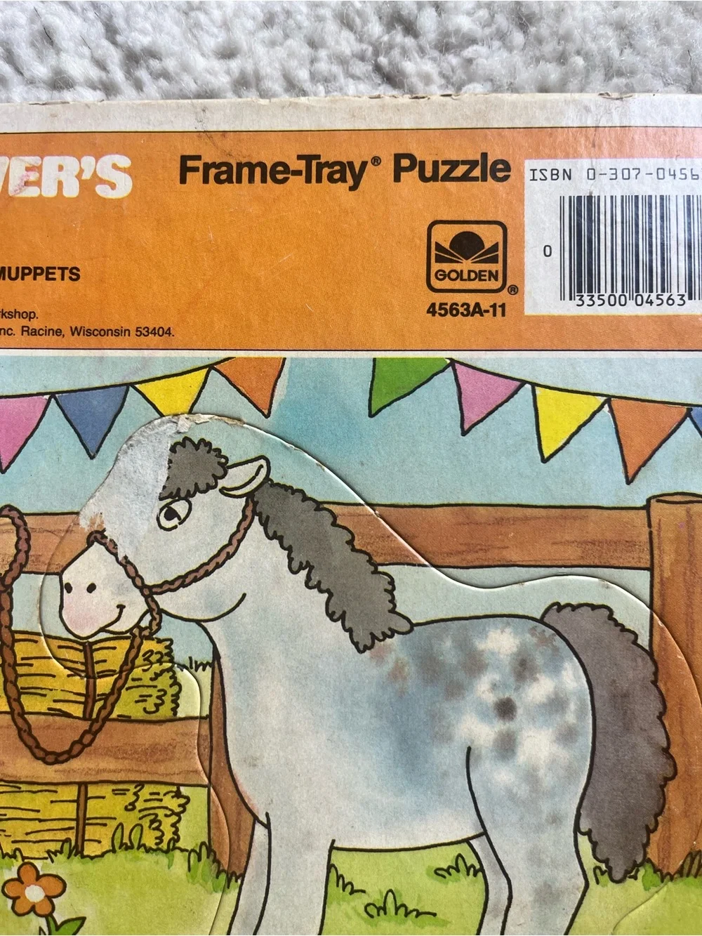 1988 Minnie Mouse and Sesame Street Kids Puzzle Set - Colorful Character Play